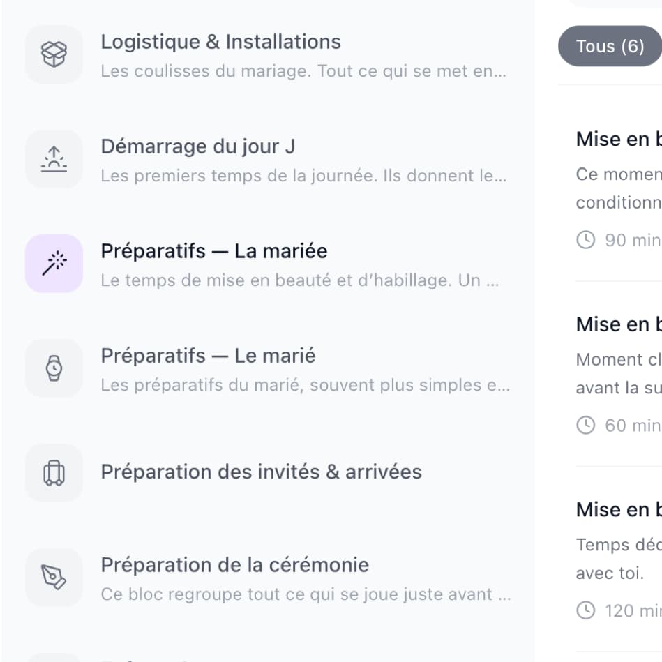 Le Catalogue des moments